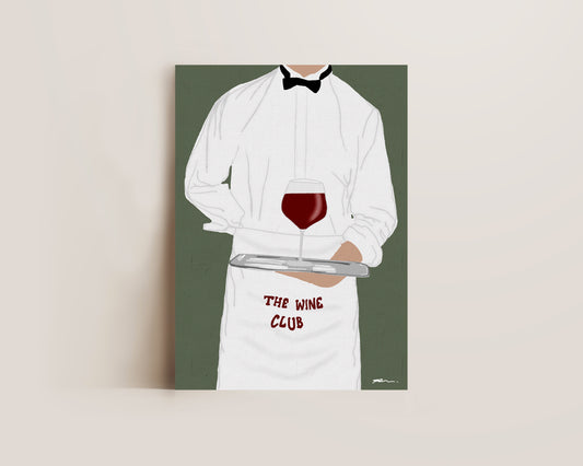 Wine Club Waiter Print
