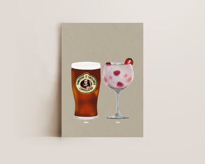 Timothy Taylor's & Pink Gin Print