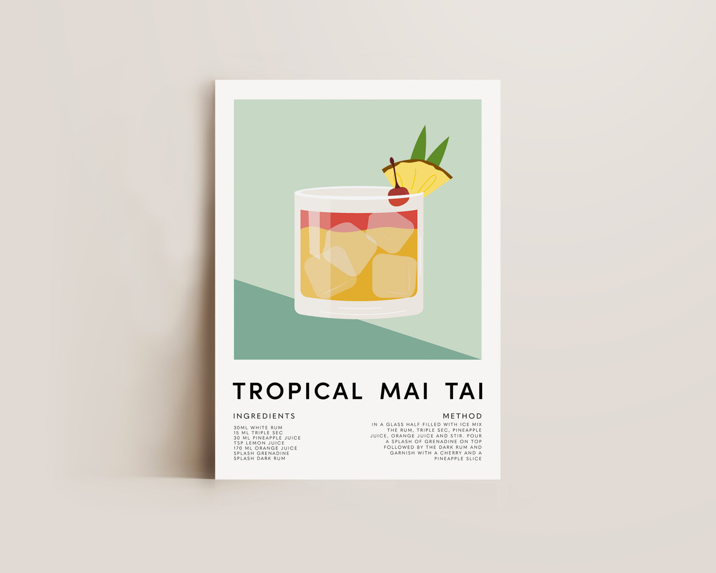 Tropical Mai Tai Print