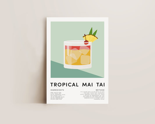 Tropical Mai Tai Print