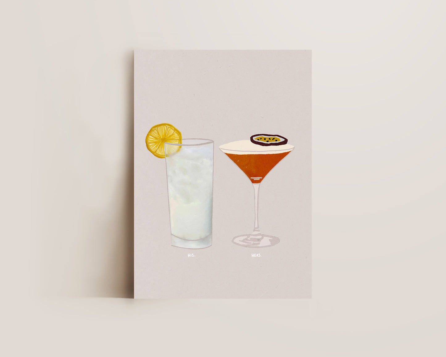 Vodka Lemonade & Pornstar Martini Print
