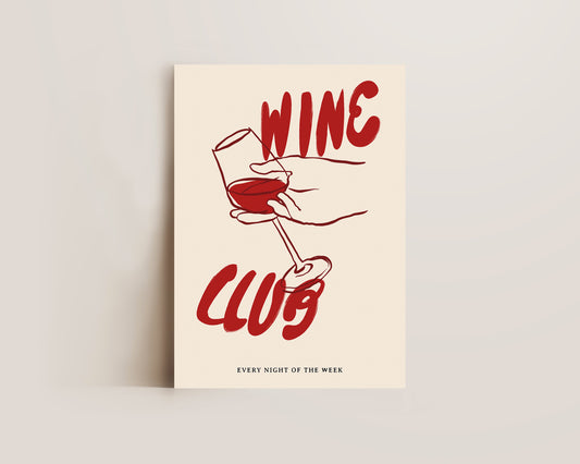 Red Wine Club Print