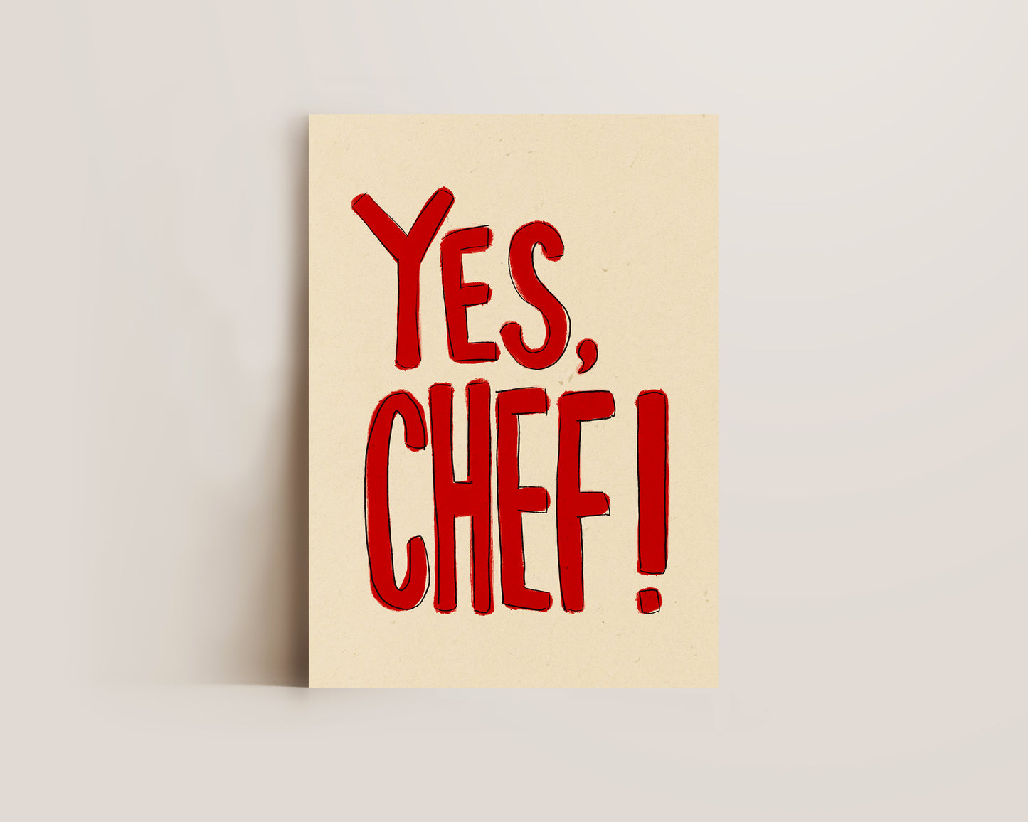 Yes Chef Red Print