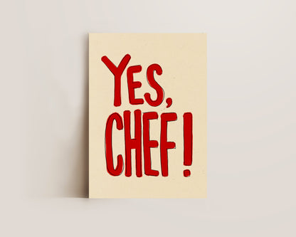 Yes Chef Red Print