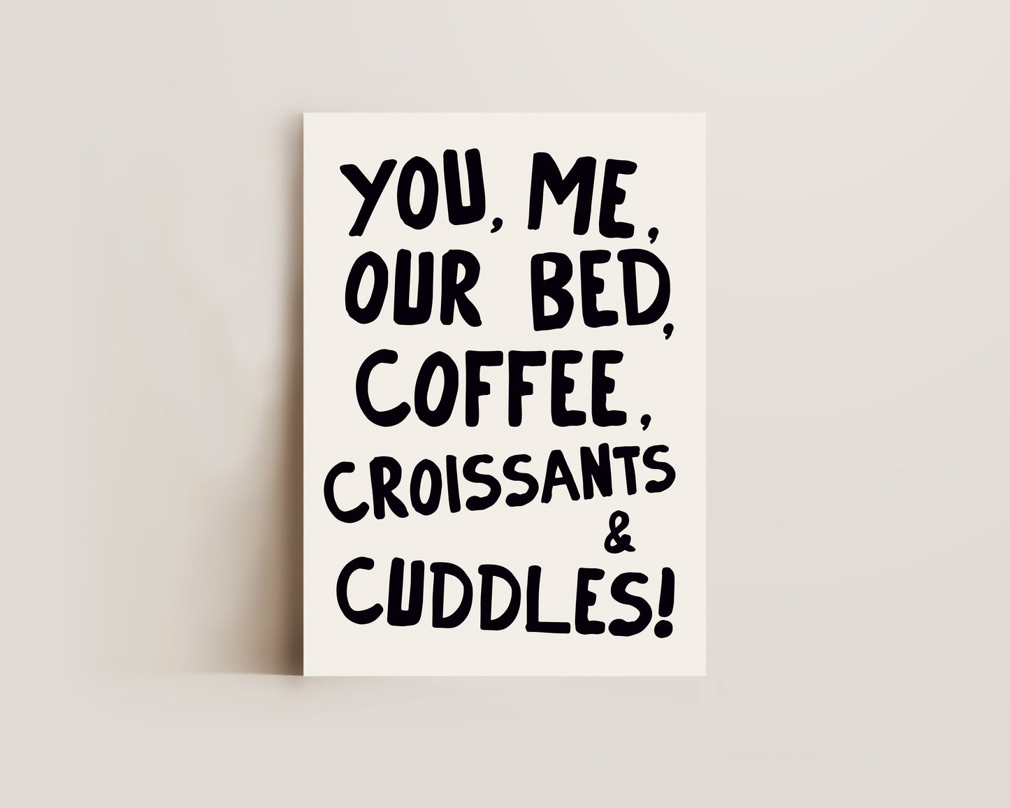 You, Me & Our Bed Art Wall Art Print