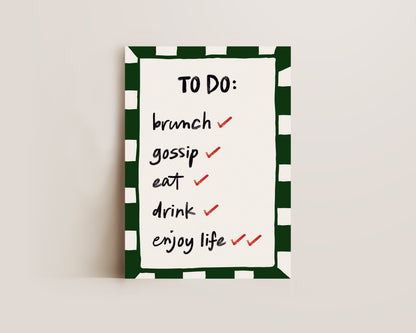 To Do List Wall Art Print