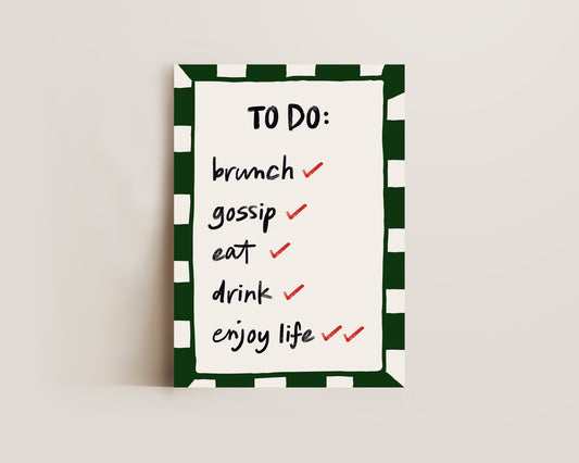 To Do List Wall Art Print