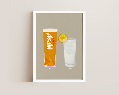 Asahi & Vodka Lemonade Print