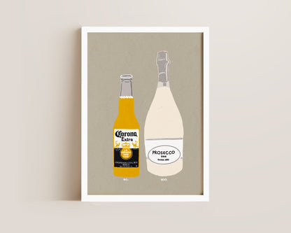 Corona & Prosecco Print