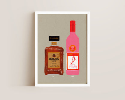 Disaronno & White Zinfandel Print