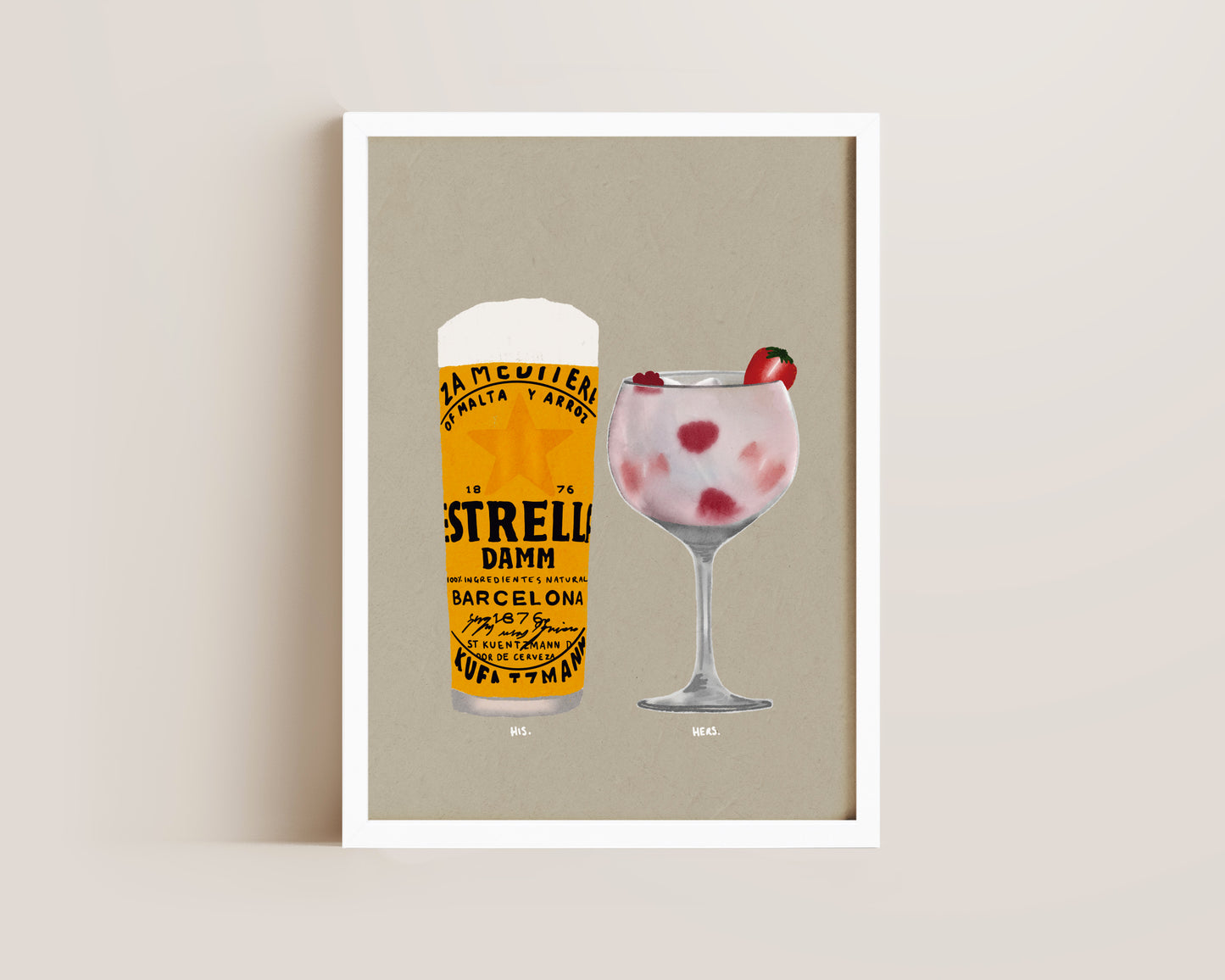 Estrella & Pink Gin Print