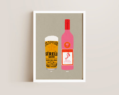Estrella & White Zinfandel Print