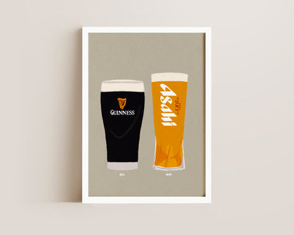 Guinness & Asahi Print