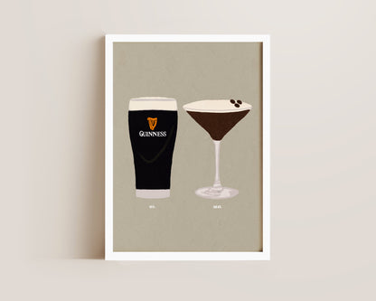 Guinness & Espresso Martini Print