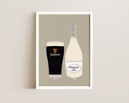 Guinness & Prosecco Print
