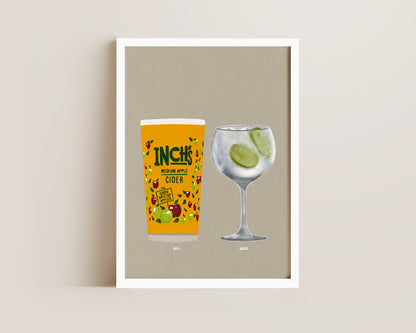 Inch's & G&T Print