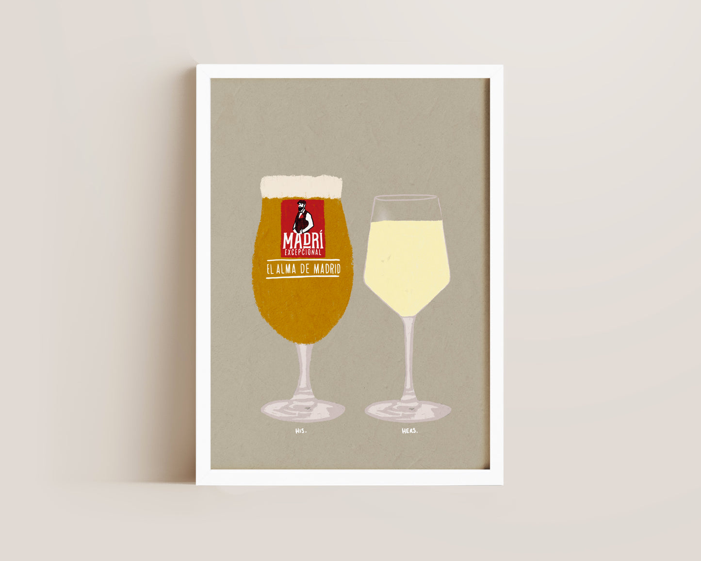 Madri & White Wine Print