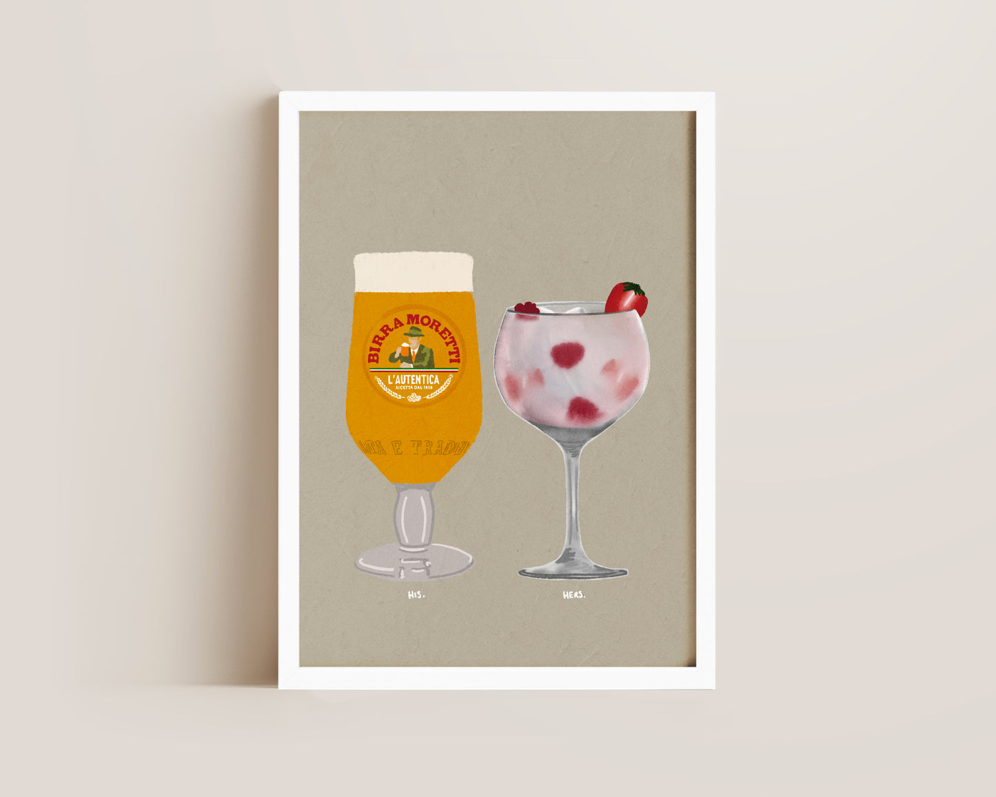 Moretti & Pink Gin Print