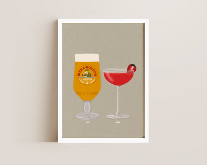 Moretti & Strawberry Daiquiri Print