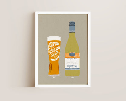 Peroni & Oyster Bay Print