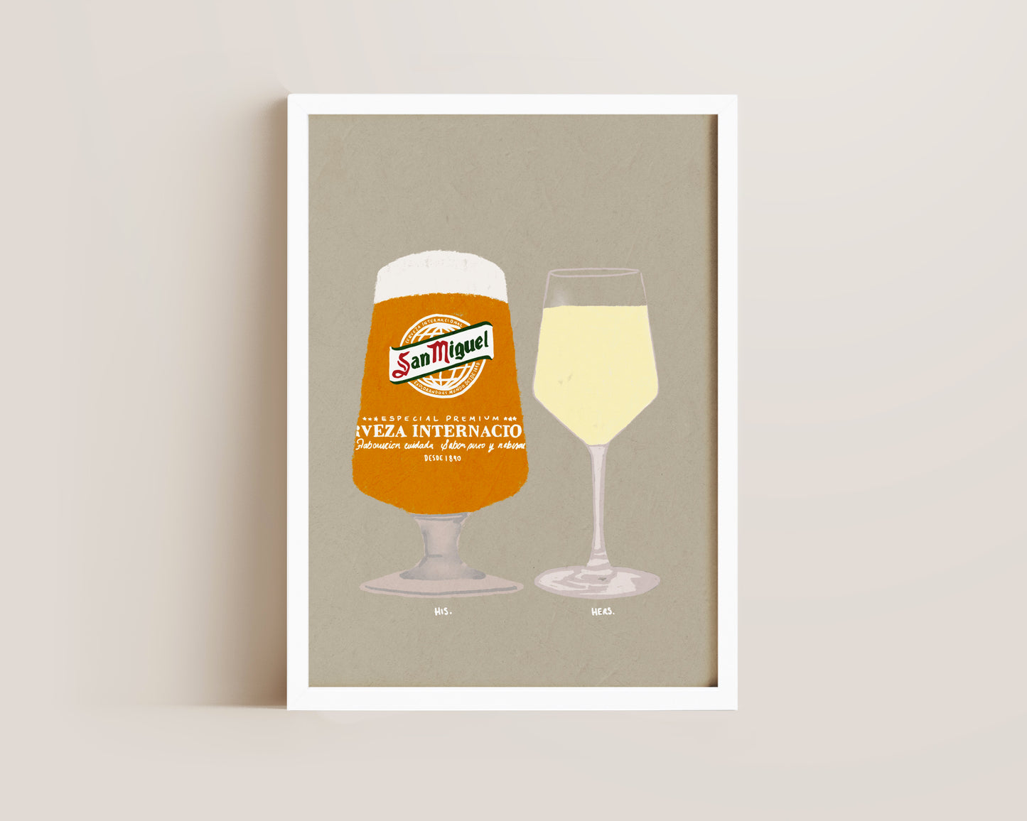 San Miguel & White Wine Print