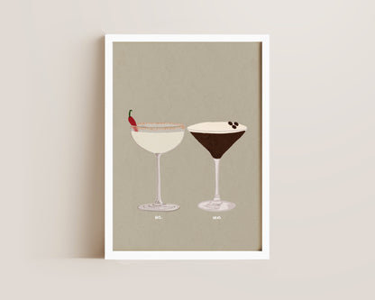Spicy Marg & Espresso Martini Print