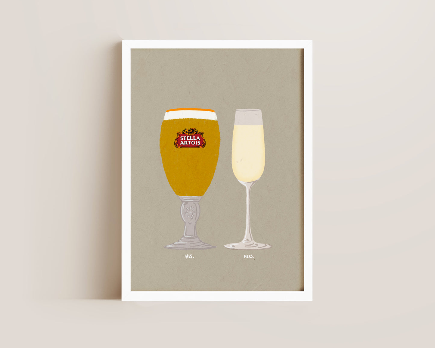 Stella & Prosecco Glass Print