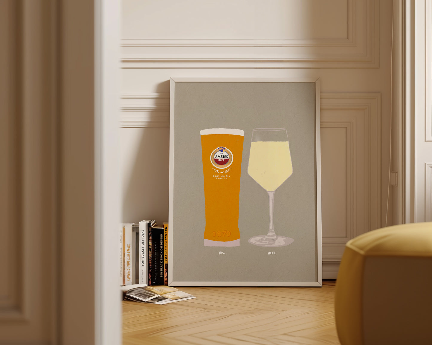 Amstel & White Wine Print