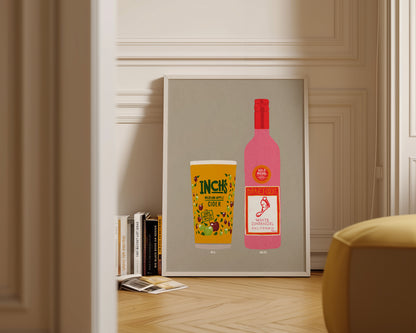 Inch's & White Zinfandel Print