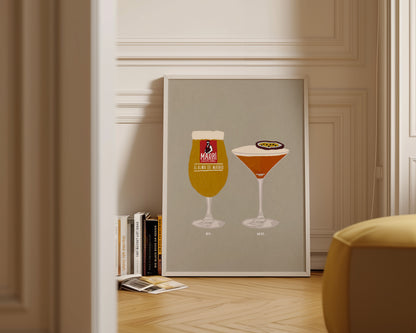 Madri & Pornstar Martini Print