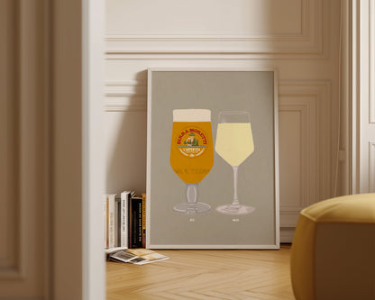 Moretti & White Wine Print