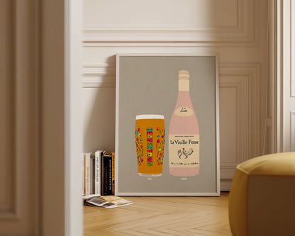 Neck Oil & Chicken Wine Print
