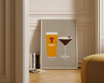 Tennents & Espresso Martini Print