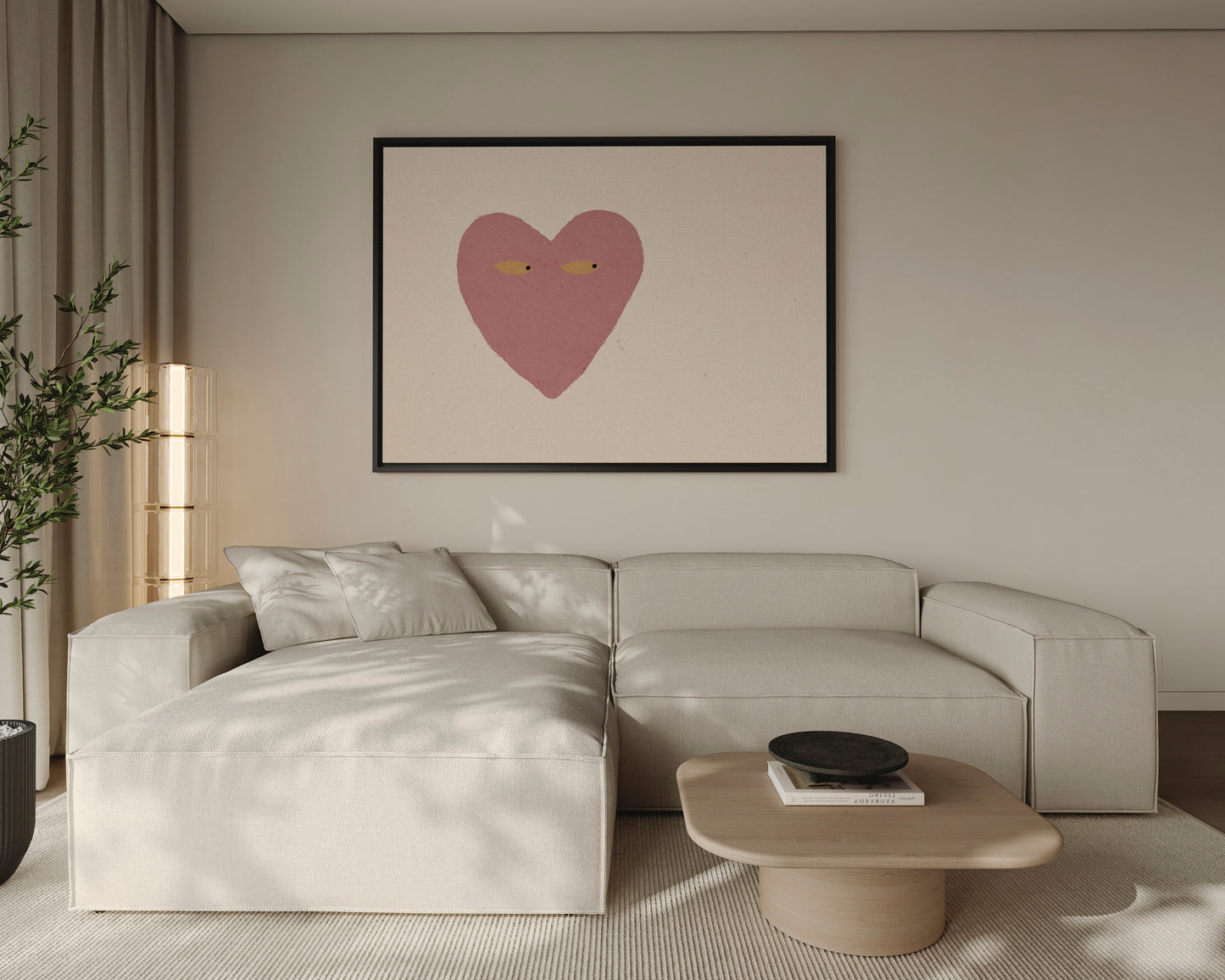 Dusty Pink Side Eye Canvas