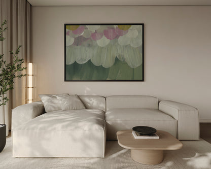 Forest Green & Pink No. 4 Canvas