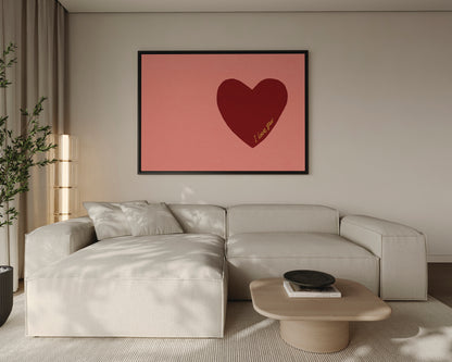 I Love You Heart Canvas
