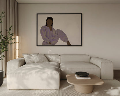 Purple Striped Lady Canvas
