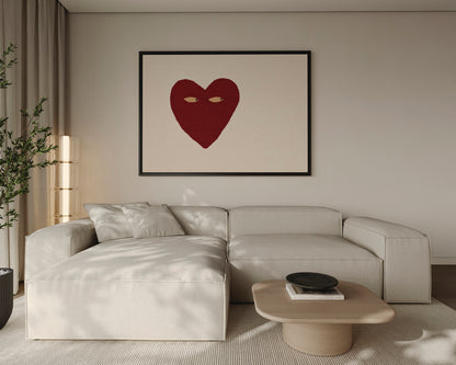 Love Heart Side Eye Canvas