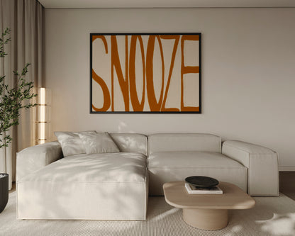 Snooze Burnt Orange Canvas