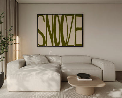 Snooze Olive Canvas
