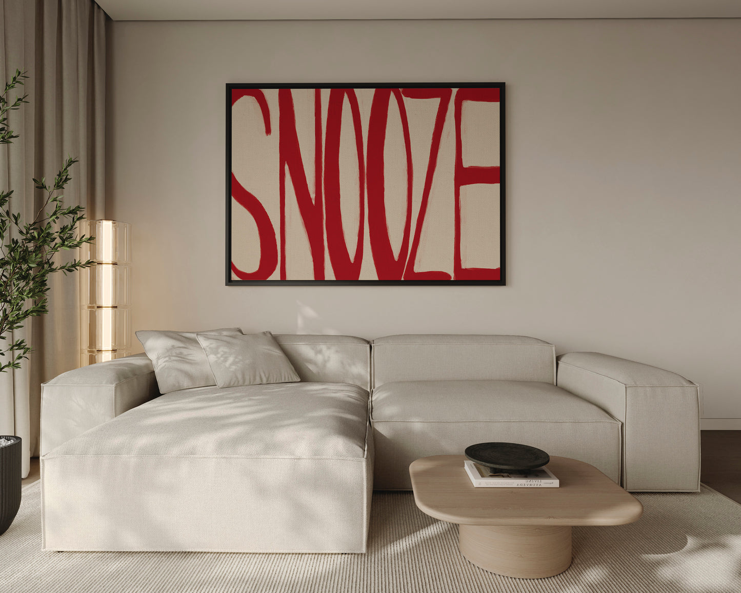 Snooze Red Canvas