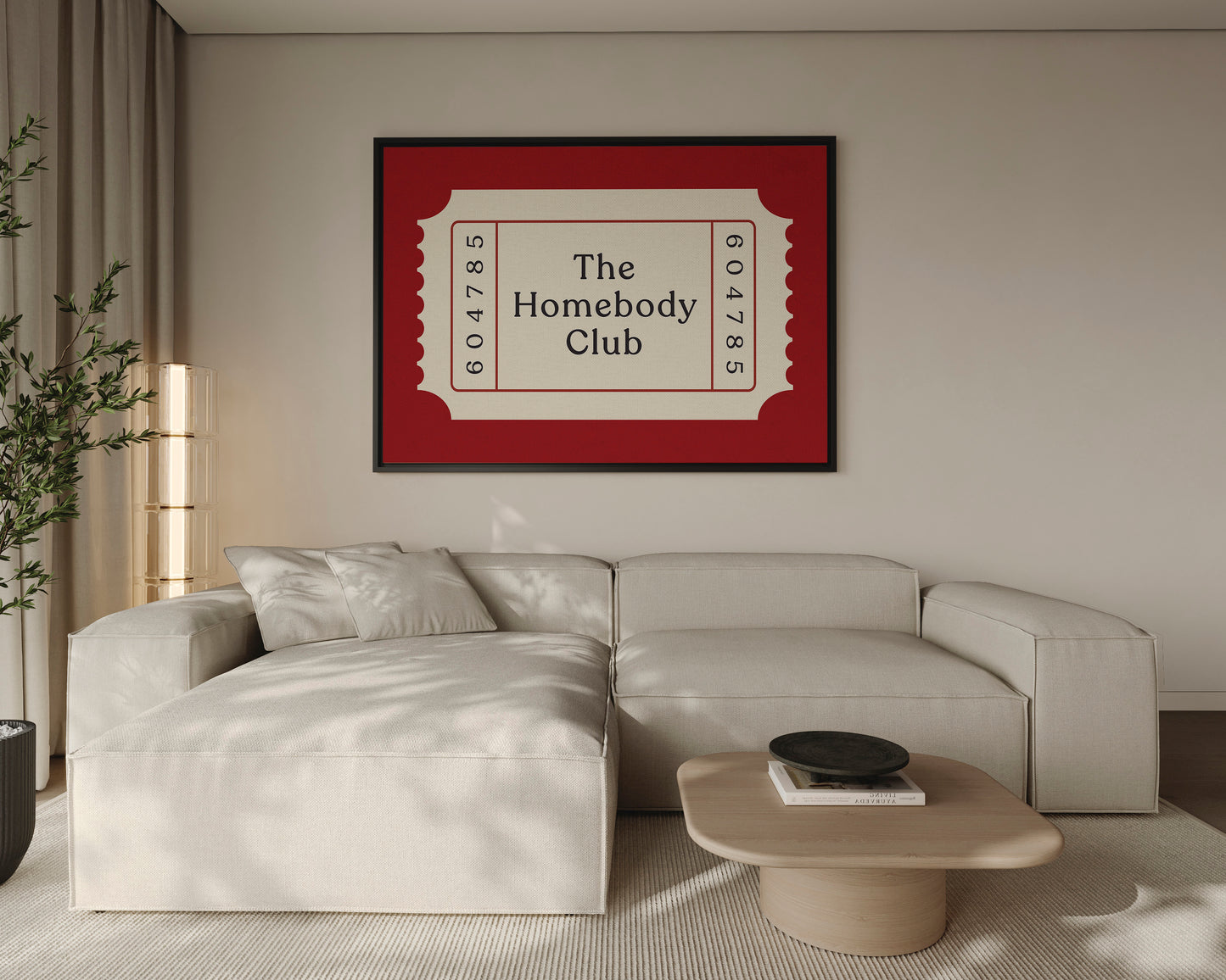 The Homebody Club Ticket Canvas