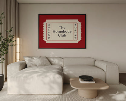The Homebody Club Ticket Canvas