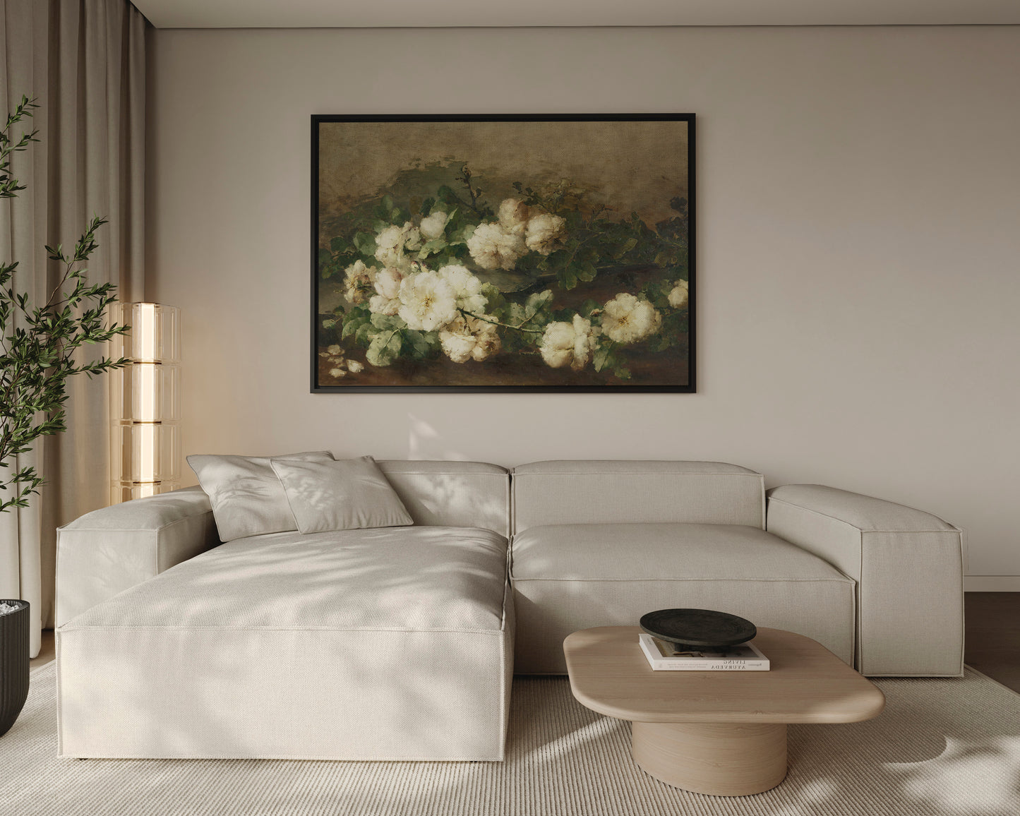 White Roses Canvas