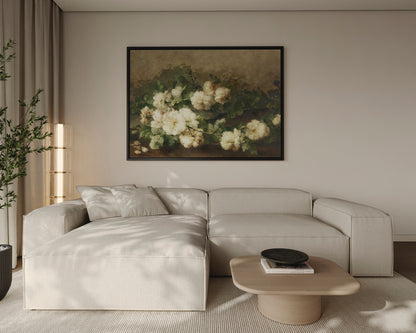 White Roses Canvas