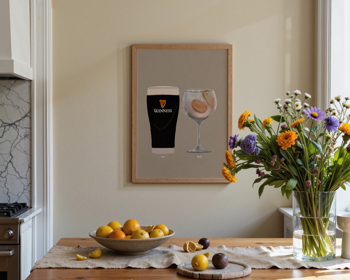 Guinness & Orange Gin Print