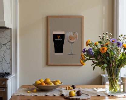 Guinness & Orange Gin Print