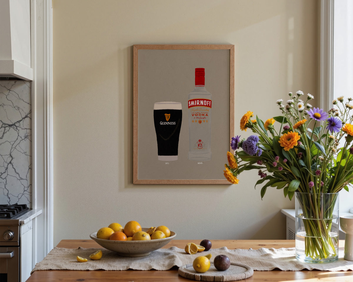 Guinness & Smirnoff Vodka Print