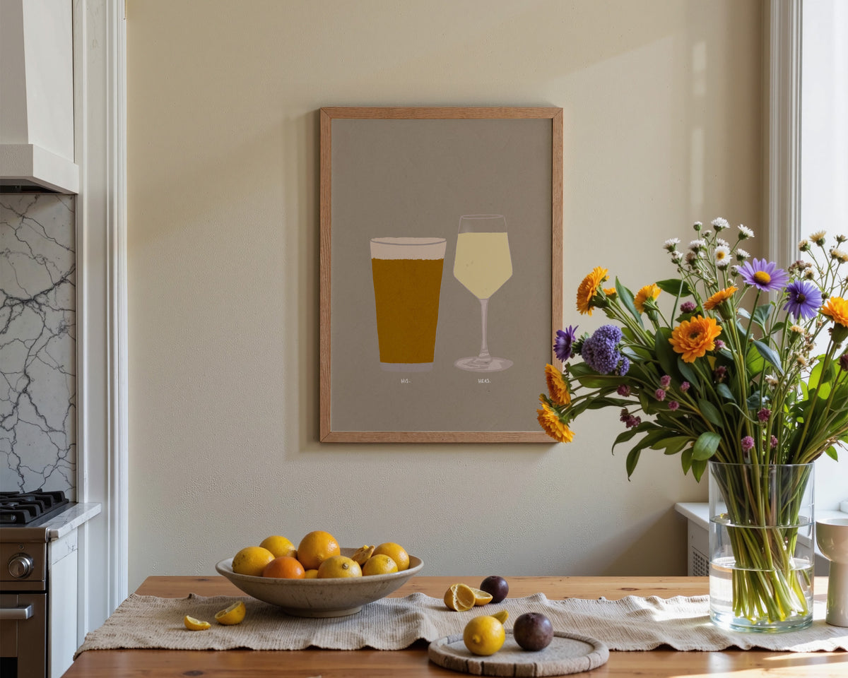 Lager & White Wine Print