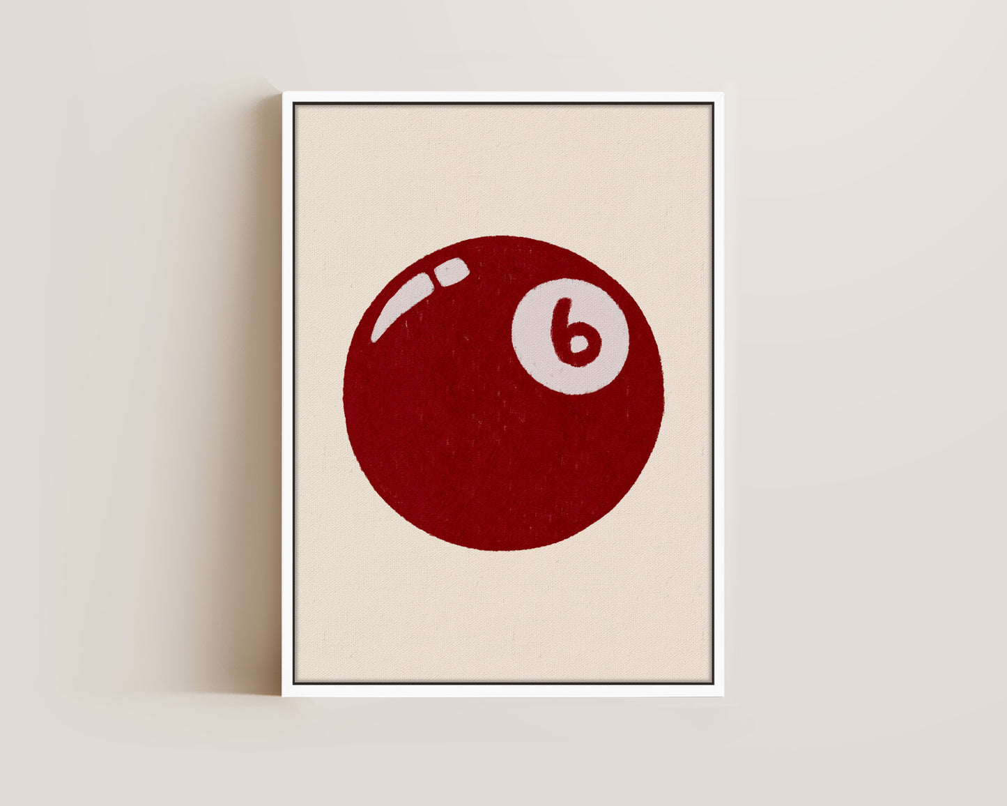 6 Ball Red Print